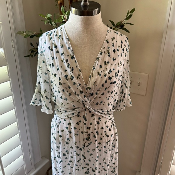 Nwt Rag and bone Tamar twist-front floral-print georgette maxi dress size 6 - Picture 8 of 13